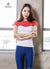 [AP01] Áo ngắn tay thể thao nữ đỏ trắng